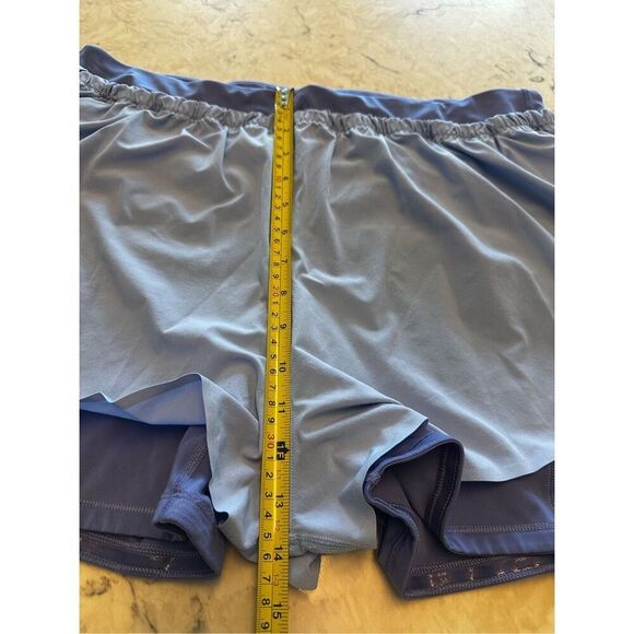 Athleta Mile Marker 2n1 Running Shorts Blue Purple Women’s Sz XL - Picture 4 of 8
